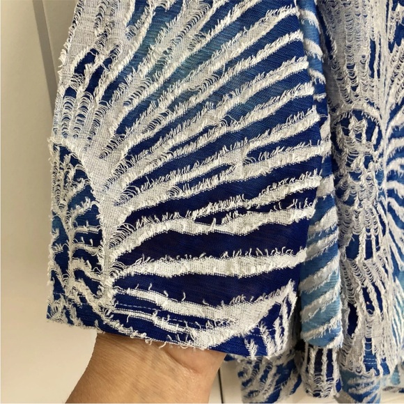 ALFRED DUNNER WOMEN'S TUNIC PLUS SIZE 2X BLUE/WHITE SEASHELL NEPTUNE BEACH PS280 - Picture 8 of 8